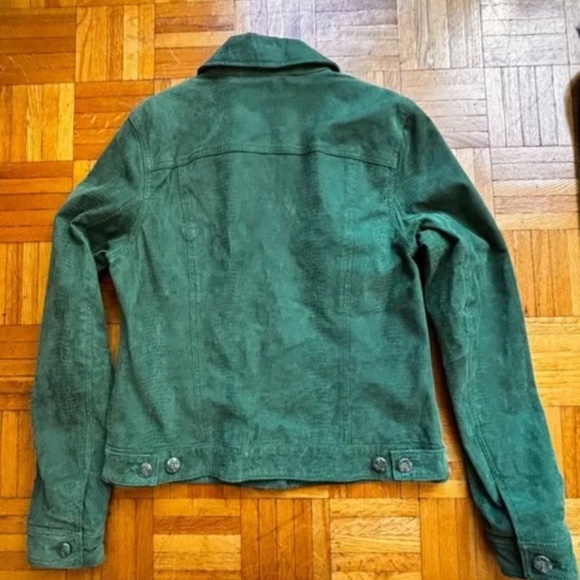 Kelly Green Suede Jacket - suede looks like snake print * accepting offers - Picture 5 of 5